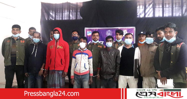 নড়াইলে আন্তঃজেলা প্রতারকচক্রের হোতাসহ গ্রেফতার ১৫