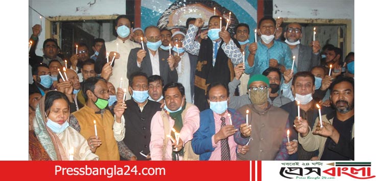 শহীদ বুদ্ধিজীবি দিবসে না’গঞ্জ জেলা আ'লীগের মোমবাতি প্রজ্বলন