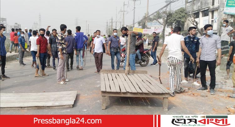 আদমজী ইপিজেডে শ্রমিকদের সাথে আইনশৃঙ্খলা বাহিনীর ধাওয়া-পাল্টা ধাওয়া: আহত ২০