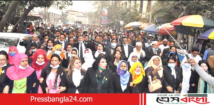 আইনজীবী সমিতির নির্বাচনী প্রচারণা করেন সম্মিলিত আইনজীবী সমন্বয় পরিষদ