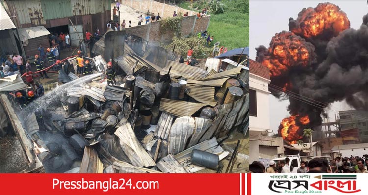 সিদ্ধিরগঞ্জে জ্বালানি তেলের গোডাউনে ভয়াবহ অগ্নিকান্ড