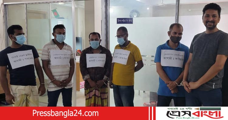 রপ্তানিমুখি গার্মেন্টস পণ্য চোরাইচক্রের ৭ সদস্য গ্রেফতার